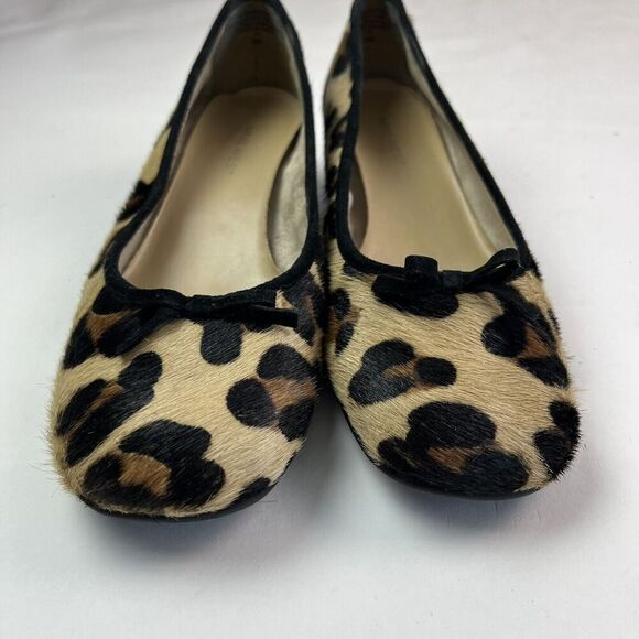 Nine West Leopard Print Calf Hair heel Ballet Pump 8 Cheetah Vtg Y2K Preppy Shoe - Picture 10 of 14